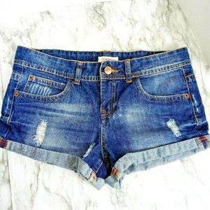 Forever 21 Premium Denim Distressed Jean Shorts 28 Mid Rise